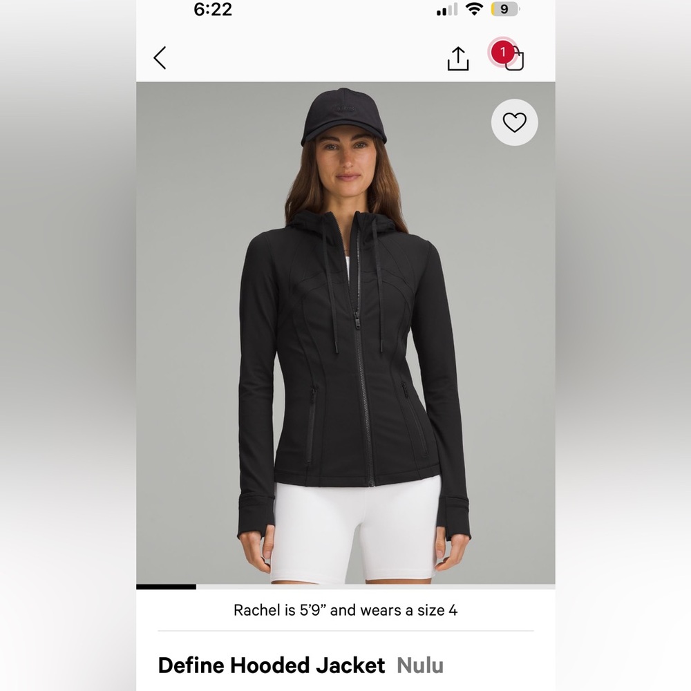 Lulu Black Define Hooded Jacket
